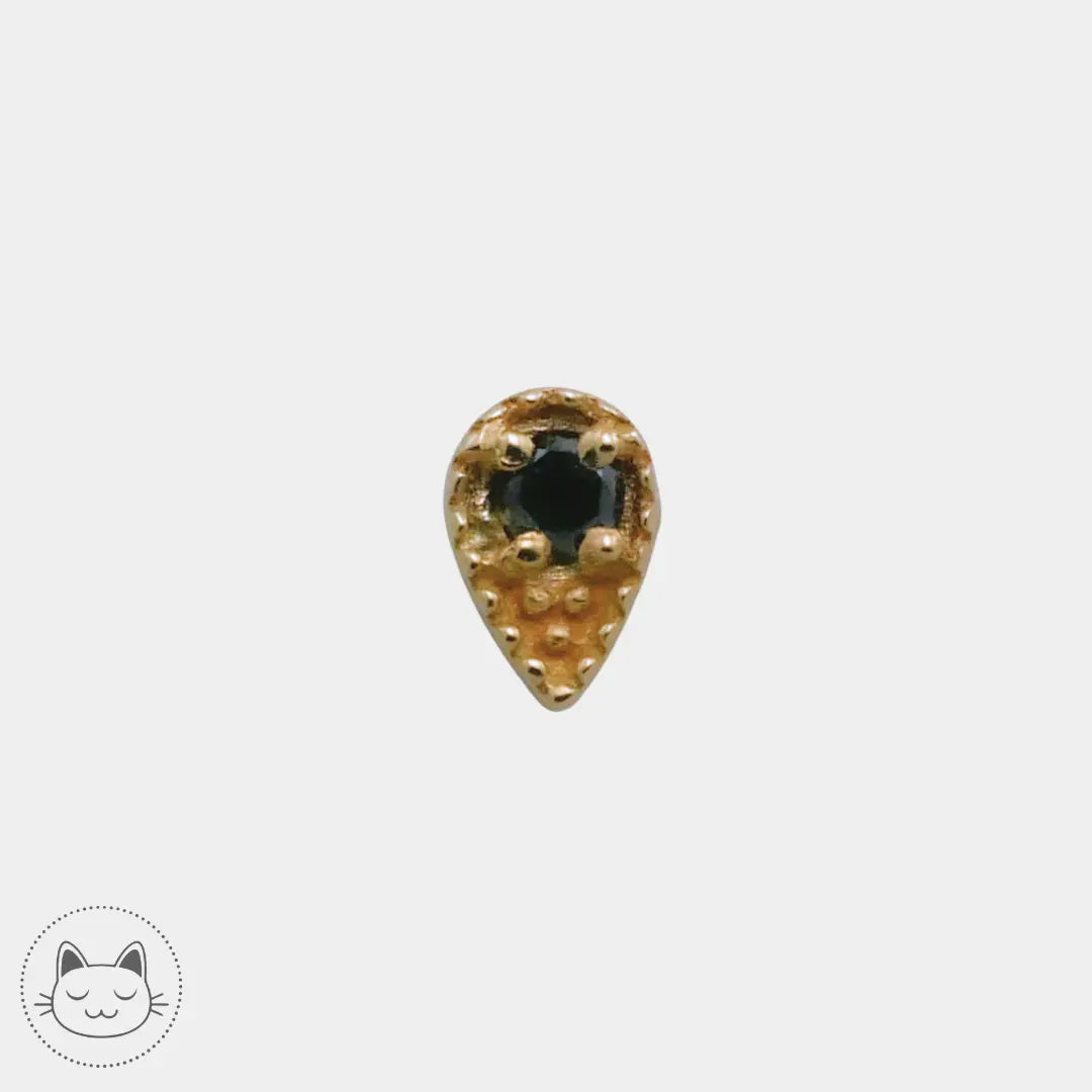Naga - Diatore - Or jaune et Diamant noir. Kawaii Place piercing