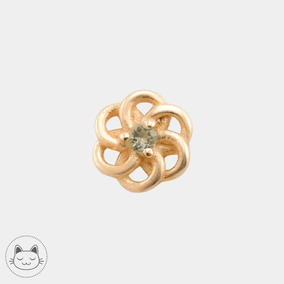 Naga - Attraction - Or jaune et Amazonite - Kawaii Place piercing