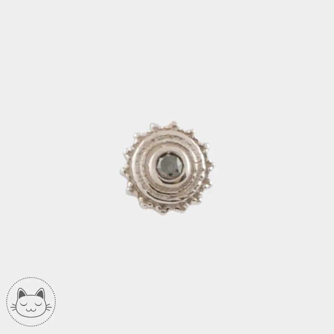 BVLA - Afghan - Or blanc et Diamant noir - Kawaii Place piercing