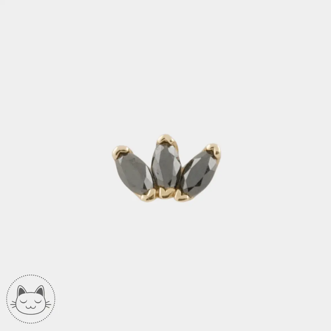 BVLA - Marquise Fan - Diamants noirs - Kawaii Place piercing