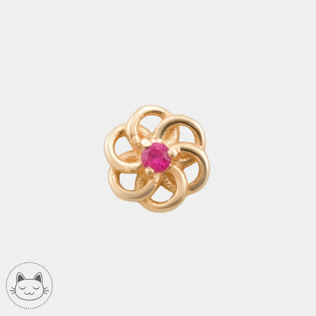 Naga - Attraction - Or jaune et Rubis - Kawaii Place piercing