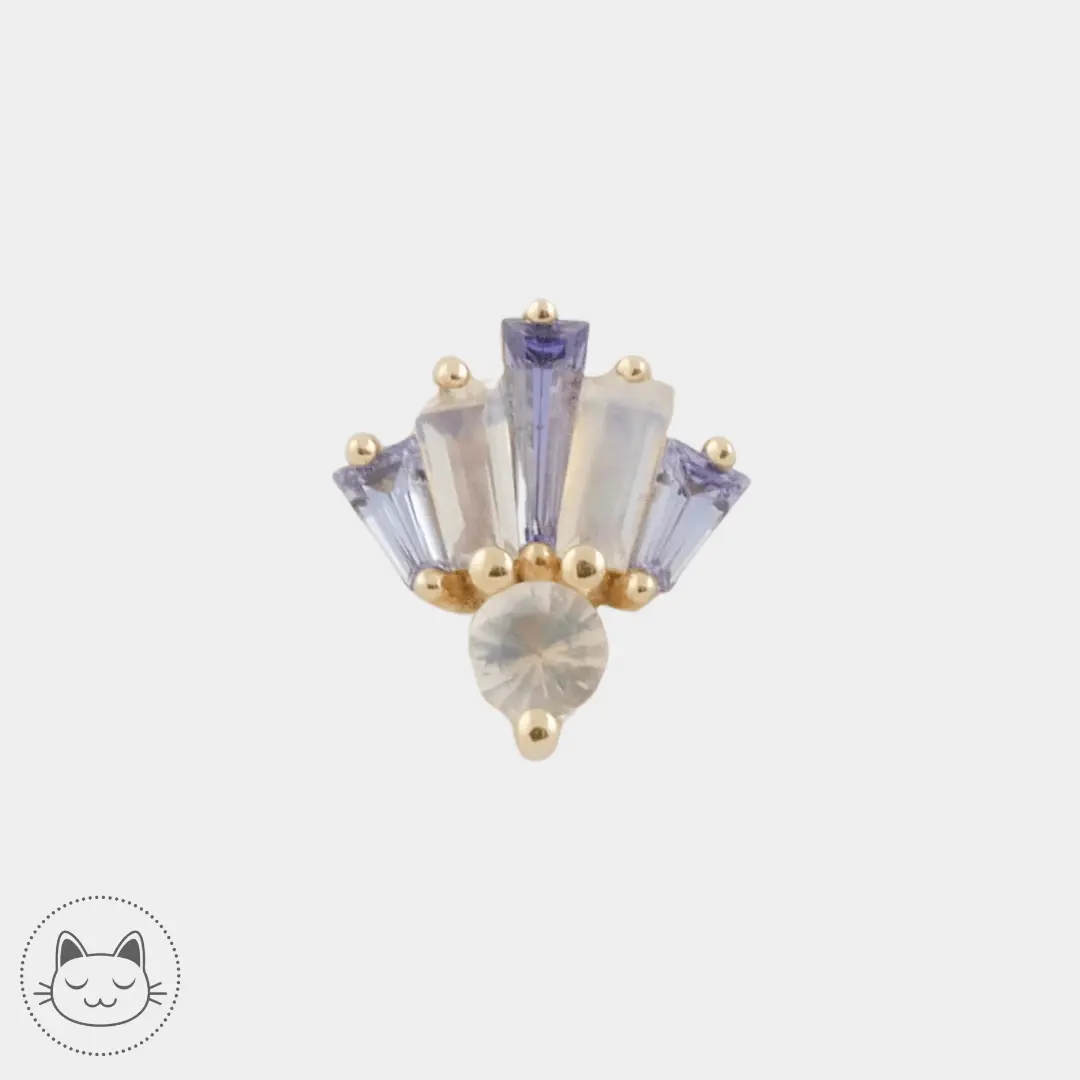 BVLA - Love Drunk - Tanzanite et Pierre de lune arc en ciel - Kawaii Place piercing
