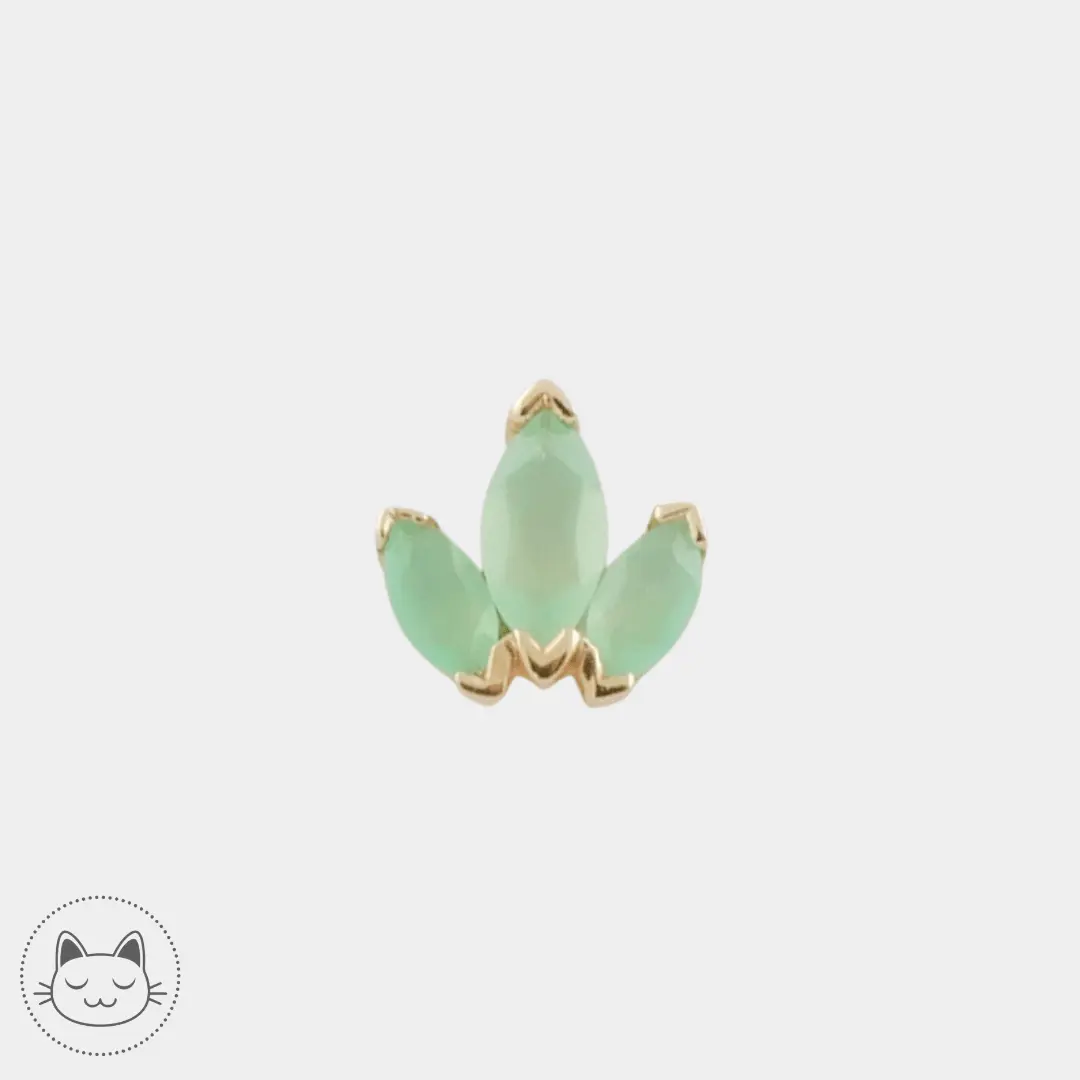 BVLA - Mini Ag - Chrysoprases - Kawaii Place piercing