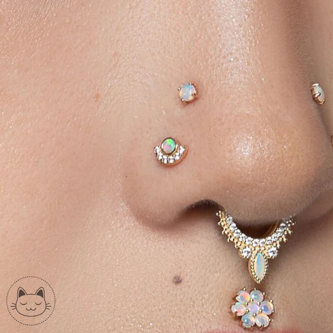 Buddha Jewelry - Kahlo - Opale Blanche et Zircons.