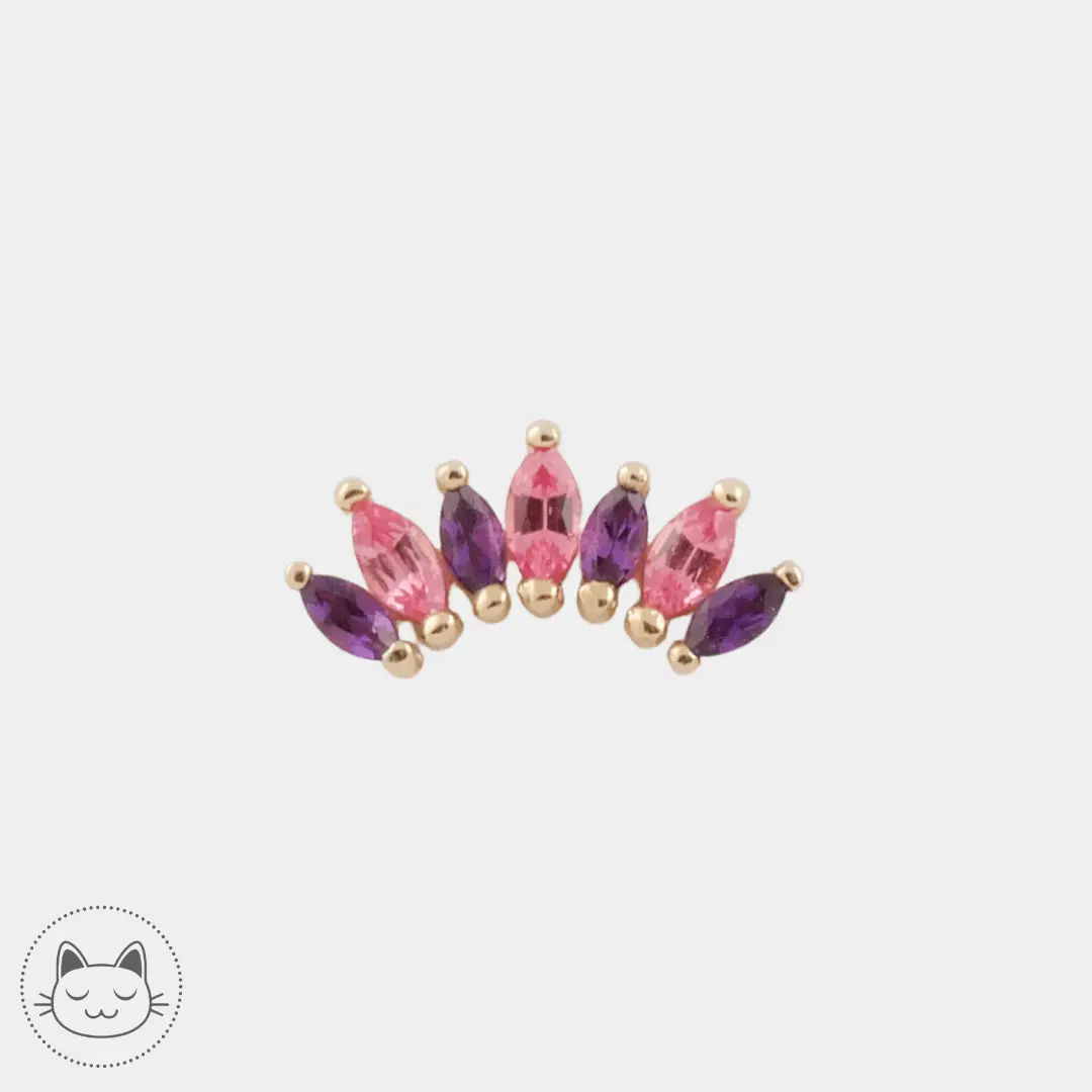 BVLA - Tiny Athena - Améthystes et Saphirs - Kawaii Place piercing