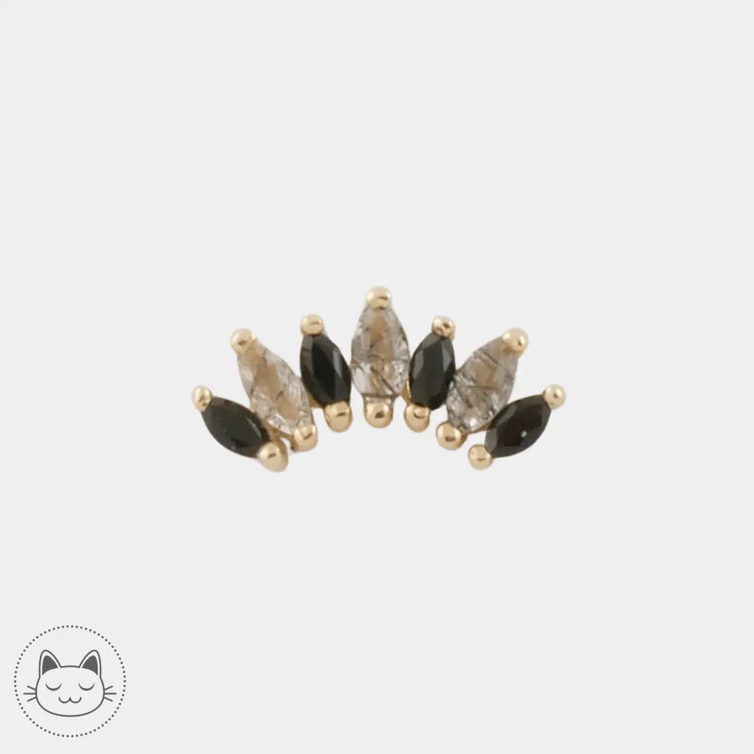 BVLA - Tiny Athena - Quartz et Onyx - Kawaii Place piercing