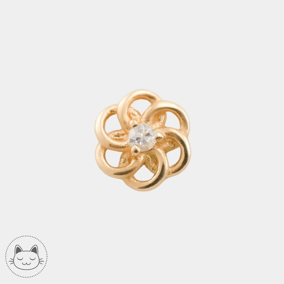 Naga - Attraction - Or jaune et Diamant blanc - Kawaii Place piercing
