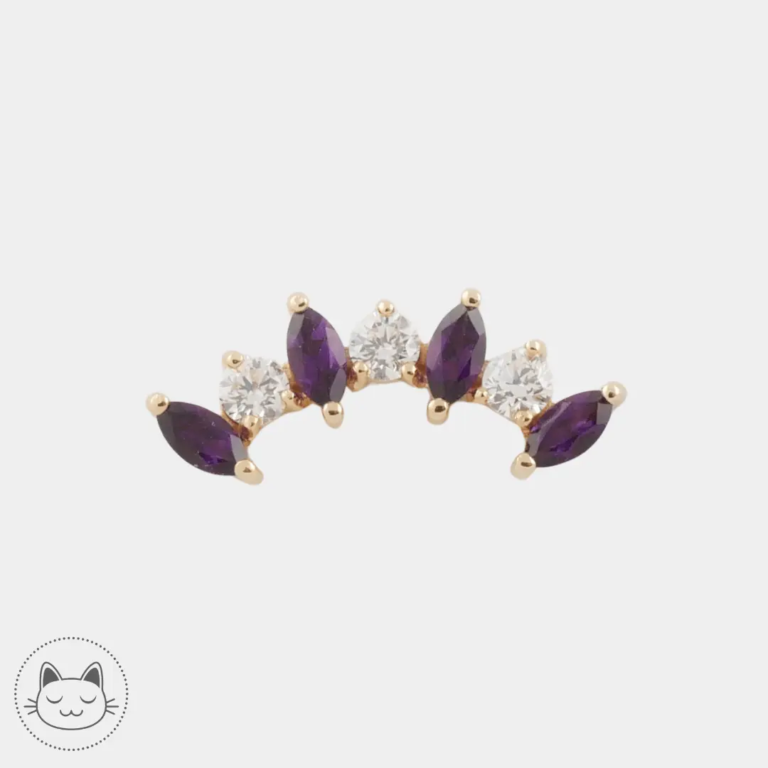 BVLA - Sara - Améthystes et Saphirs - Kawaii Place piercing