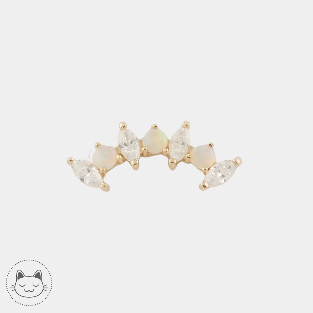 BVLA - Sara - Zircons et Opales - Kawaii Place piercing