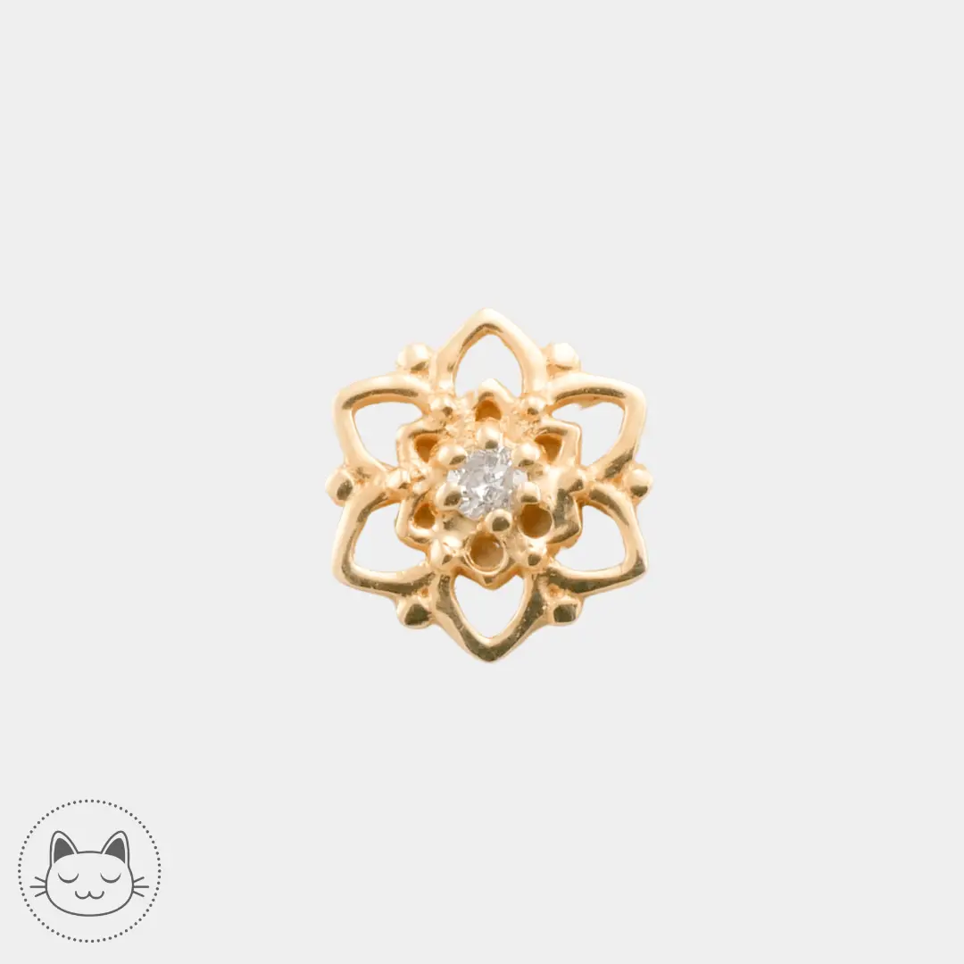 Naga - Demetria - Or jaune et Diamant blanc - Kawaii Place piercing