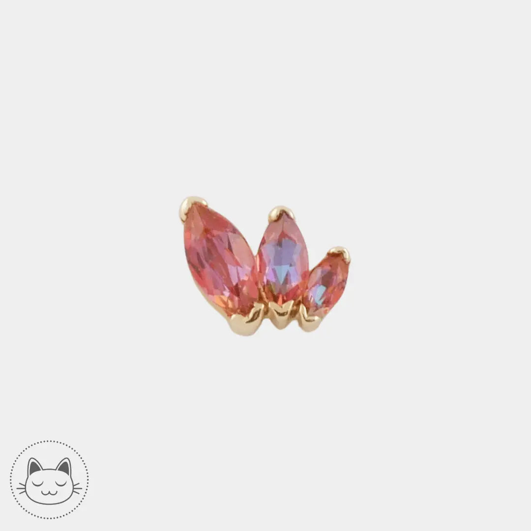 BVLA - Tiny French Kiss - Rhodolites - Kawaii Place piercing