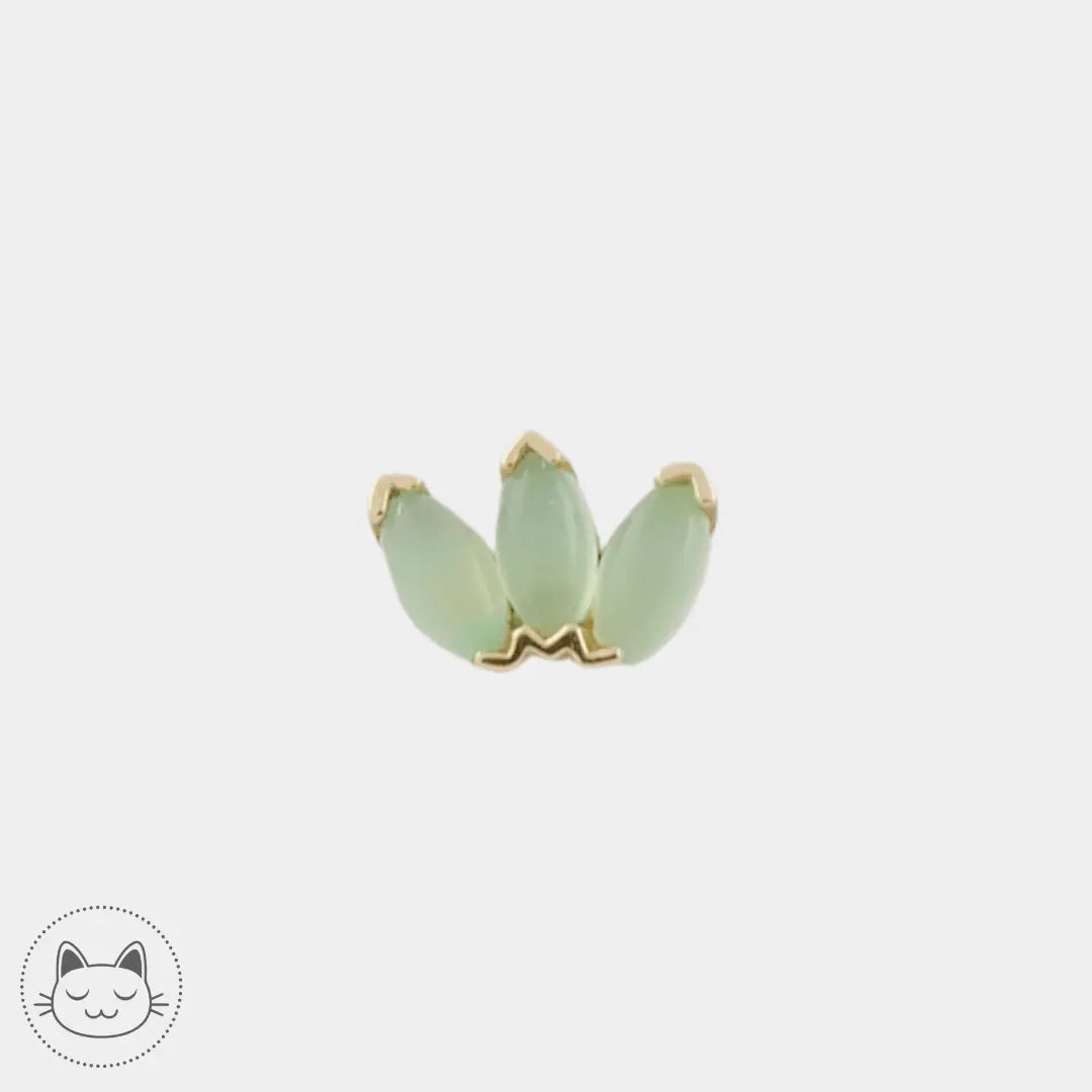 BVLA - Marquise Fan - Chrysoprases - Kawaii Place piercing