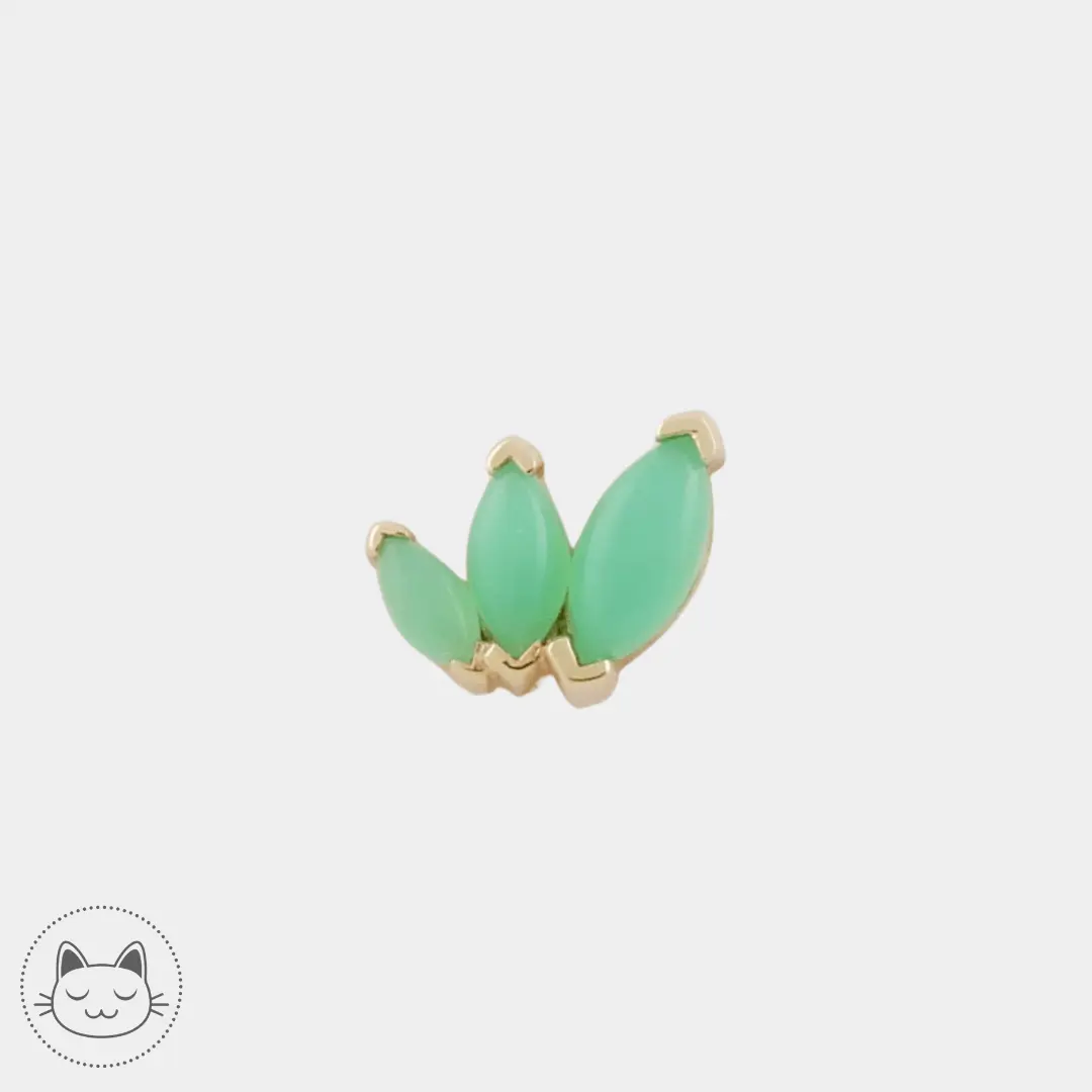 BVLA - Tiny French Kiss - Chrysoprases - Kawaii Place piercing