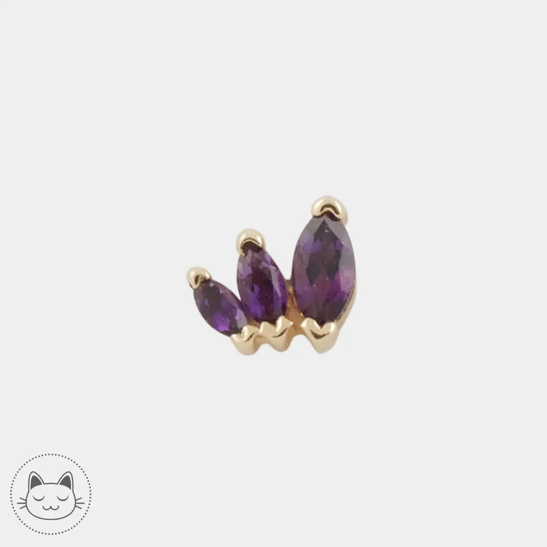 BVLA - Tiny French Kiss - Améthystes - Kawaii Place piercing