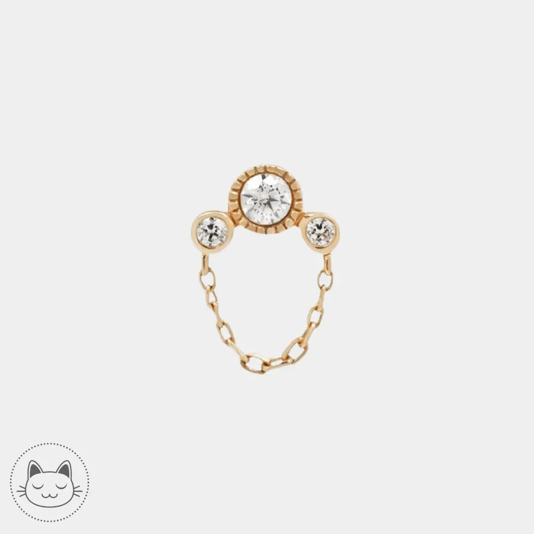 Buddha Jewelry - Halston - Zircons Blancs - Kawaii Place piercing
