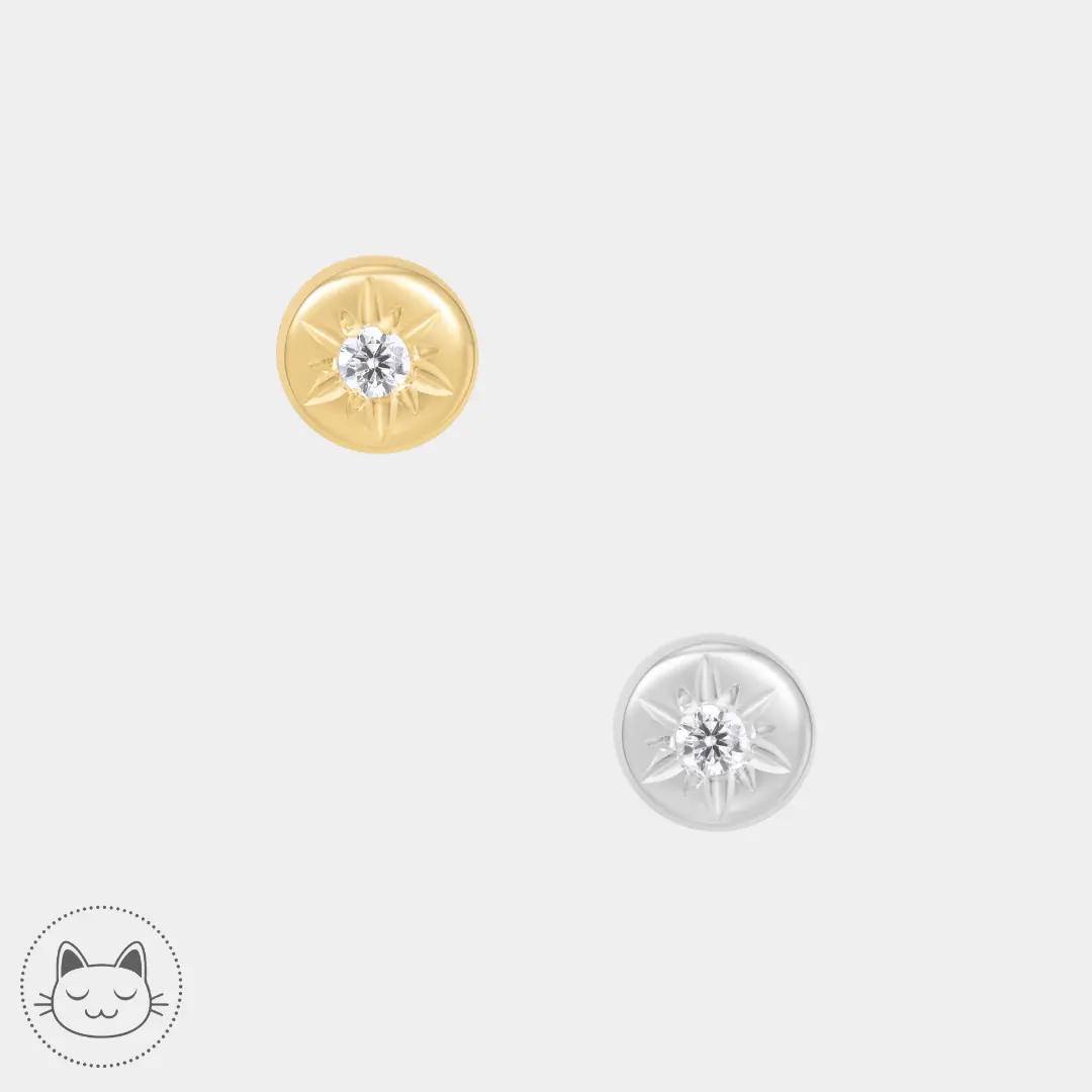 Buddha Jewelry - Lark - Zircon blanc Kawaii Place piercing