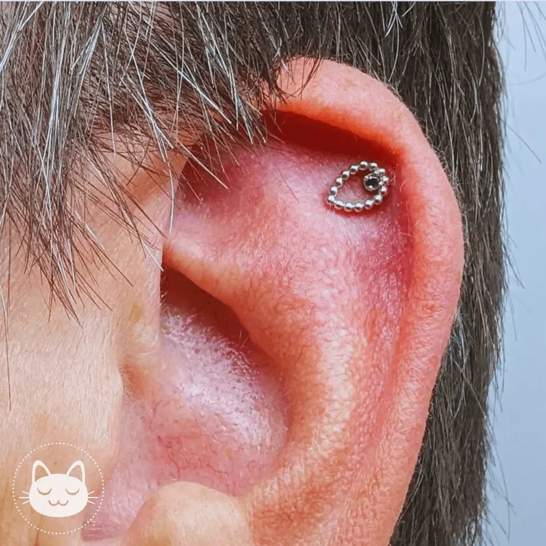 BVLA - Sophie Tear - Diamant blanc et or blanc - Kawaii Place piercing