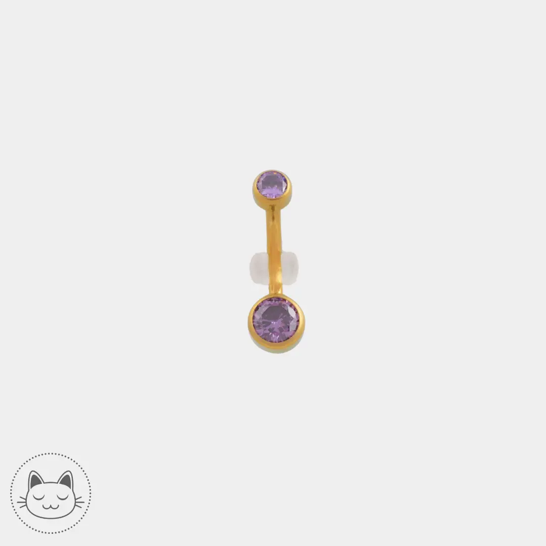 Bijou nombril - Titane - Zircon Violet - Kawaii Place piercing