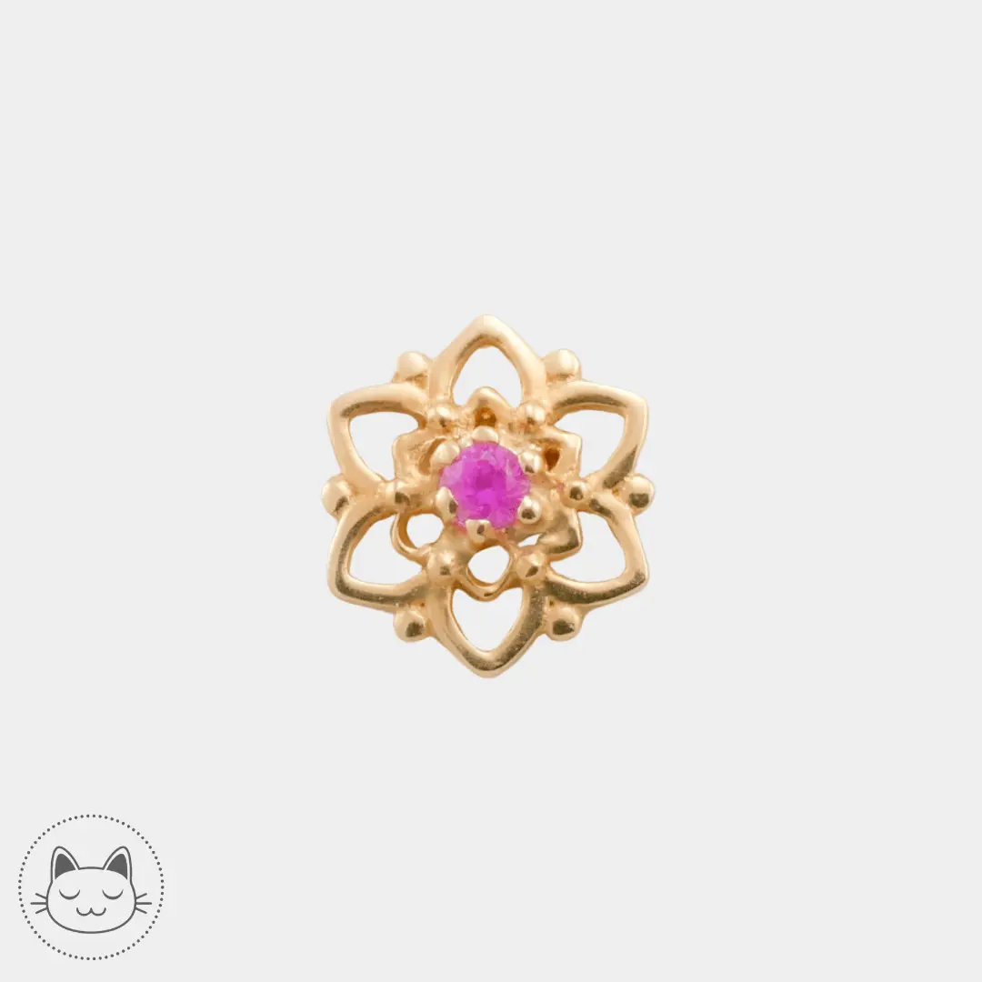 Naga - Demetria - Or jaune et Rubis - Kawaii Place piercing