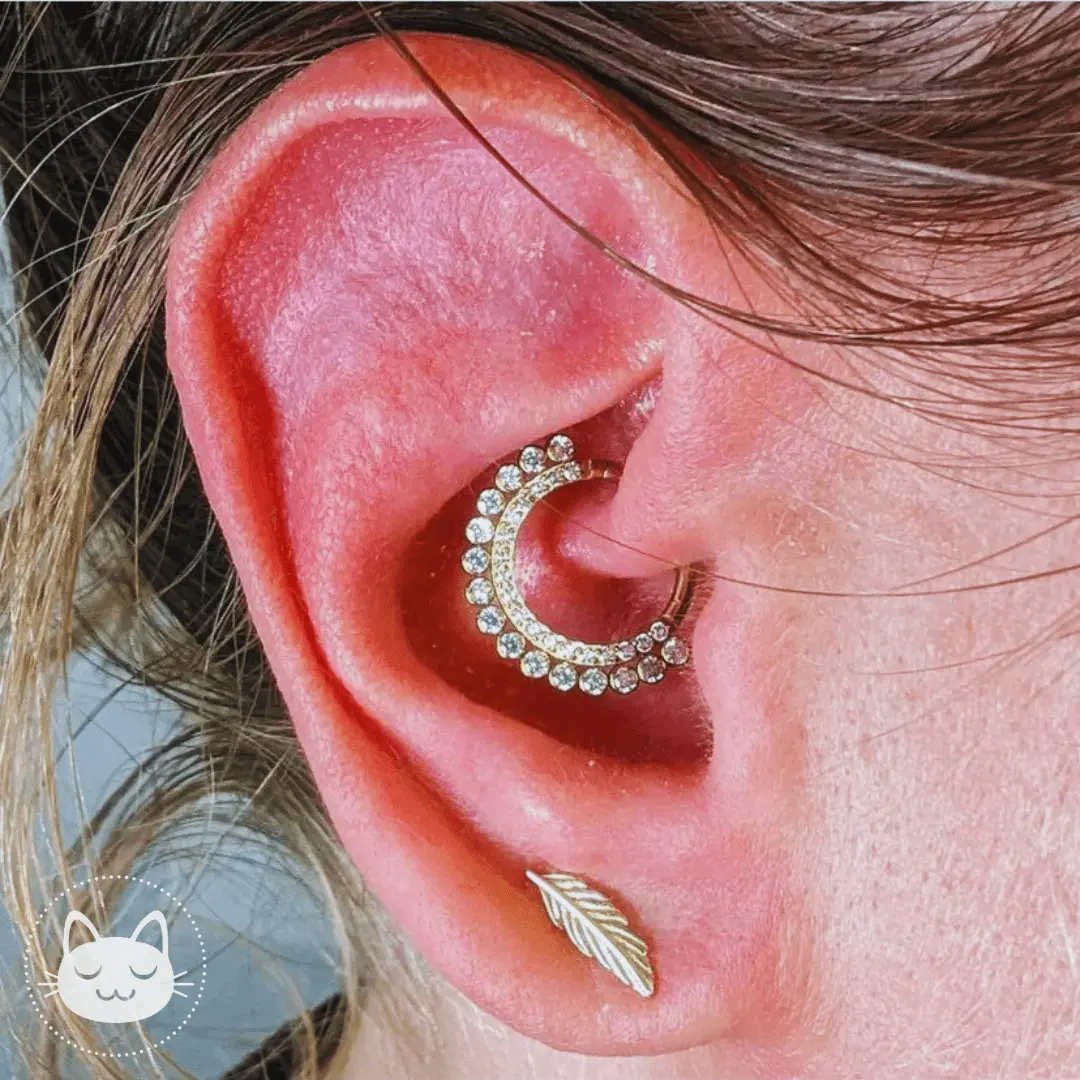 Anneau Titane - Zircons blancs - Billes - Kawaii Place piercing