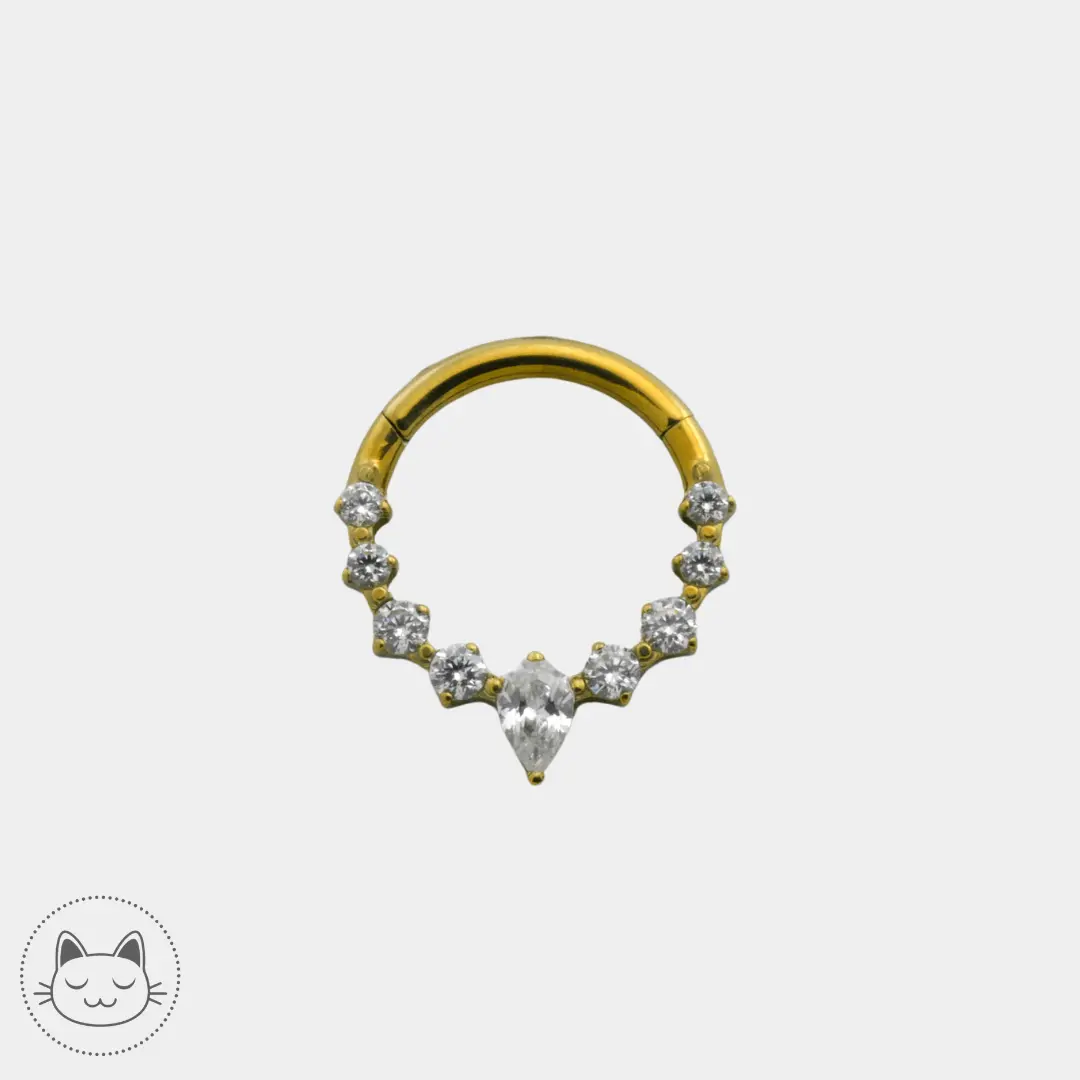 Anneau - Titane et Zircons carrés - Kawaii Place piercing