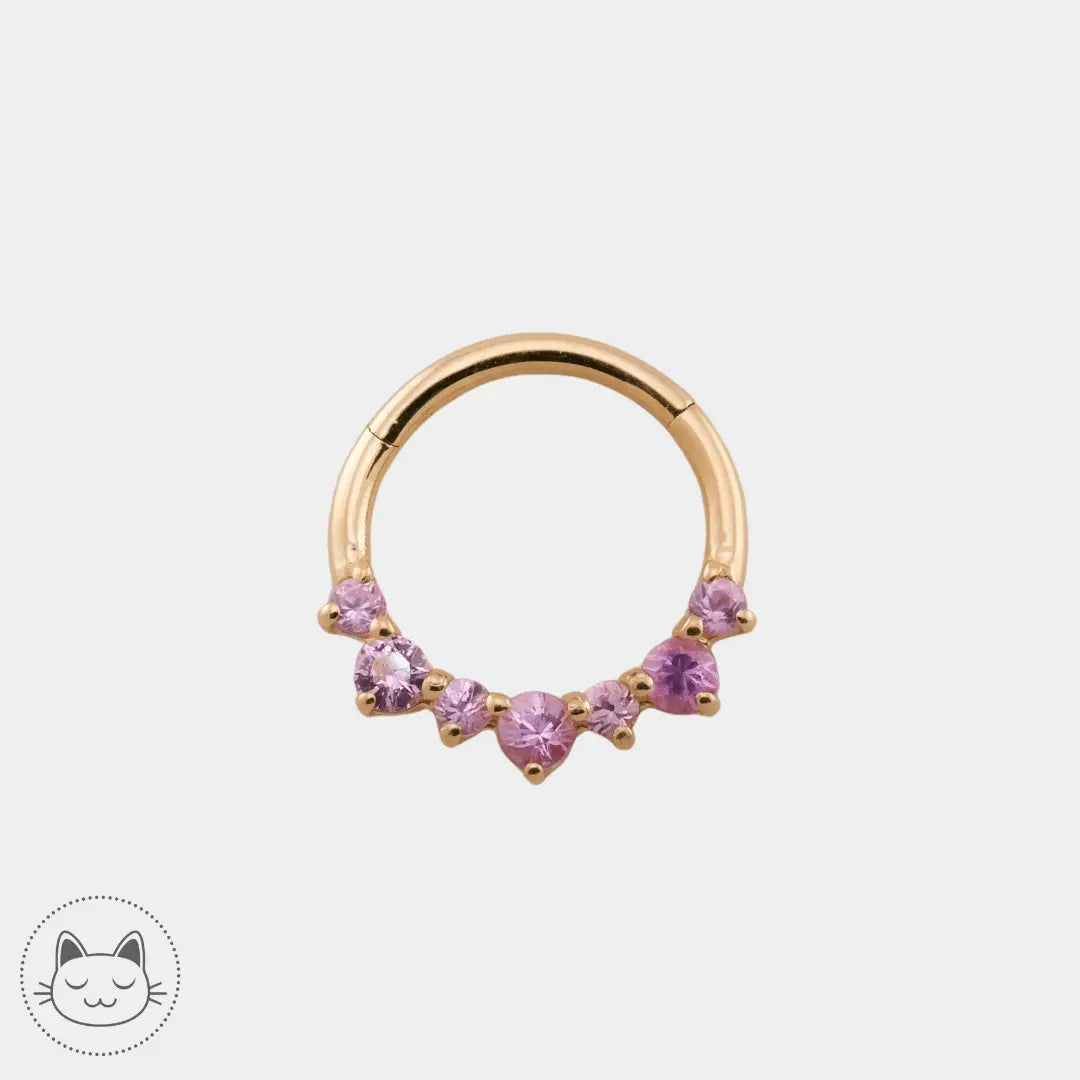 Naga Jewelry - Princesse Peach - Saphirs roses - Kawaii Place piercing