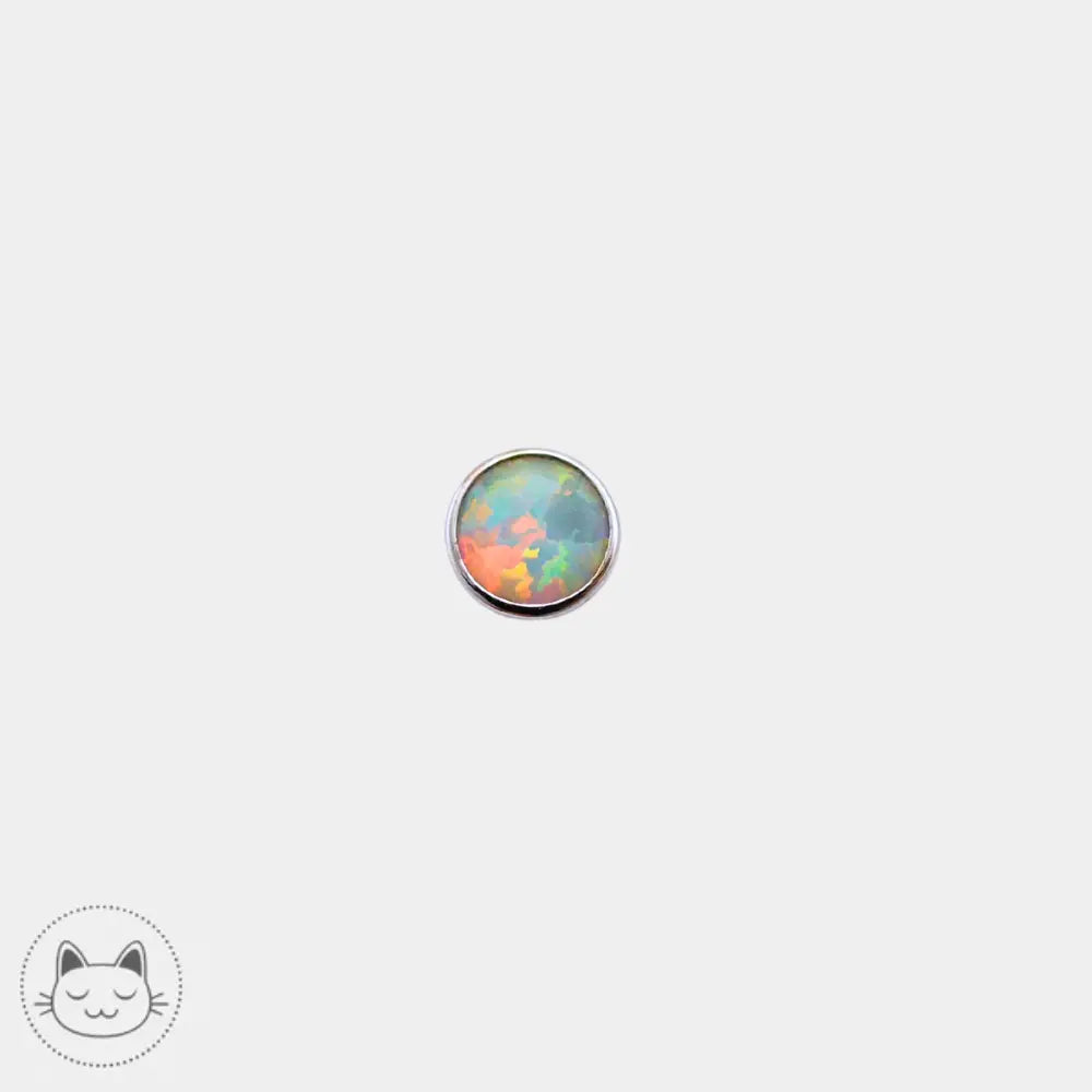 BVLA - Cabochon - Or blanc et Opale blanche