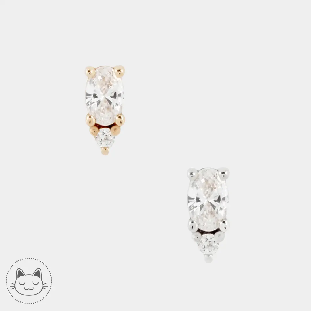 Buddha Jewelry - Desden- Zircons blanc - Kawaii Place piercing