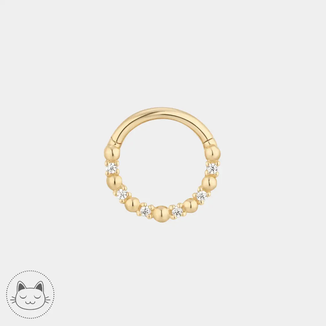 Buddha Jewelry - Love is Love - Or jaune et zircons Kawaii Place piercing