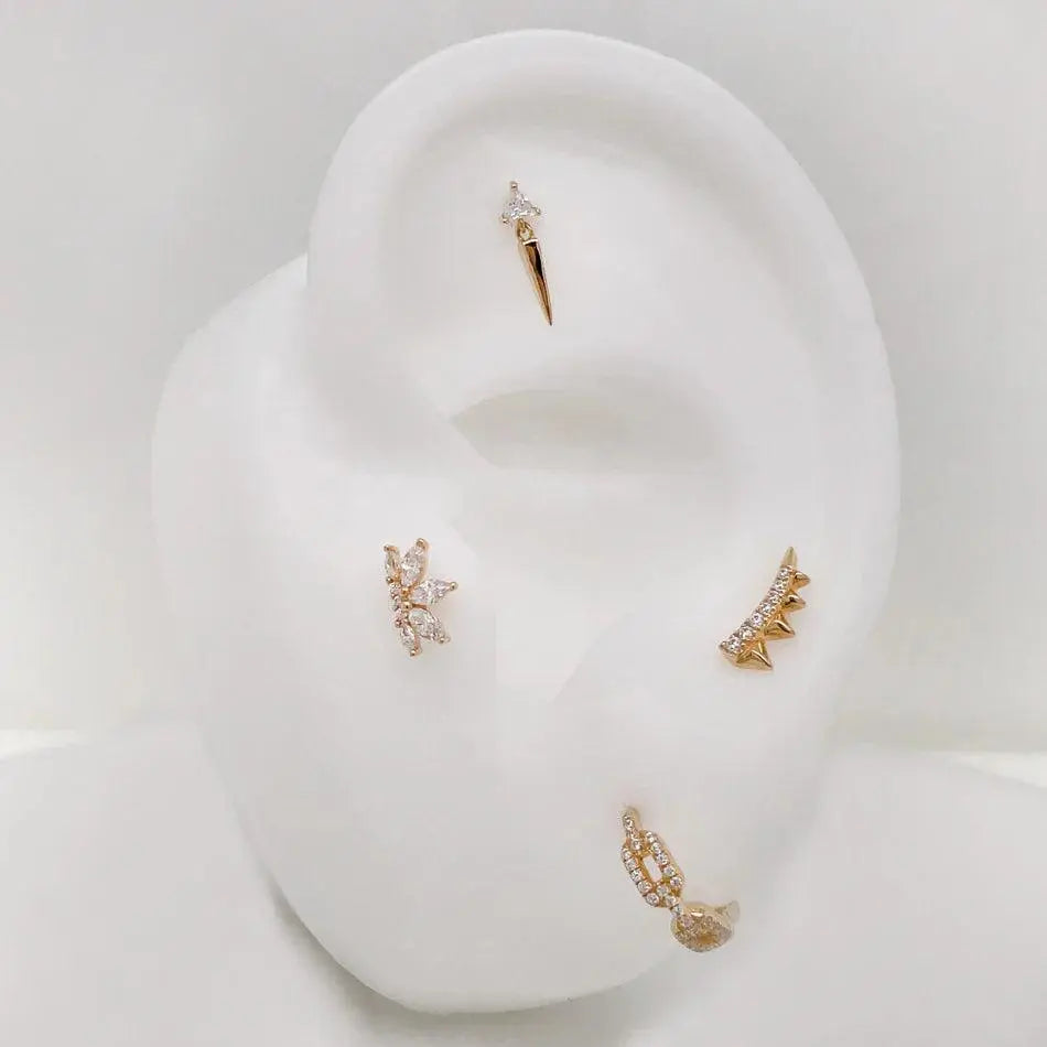 Buddha Jewelry - Saint - Or jaune et Zircon blanc - Kawaii Place piercing