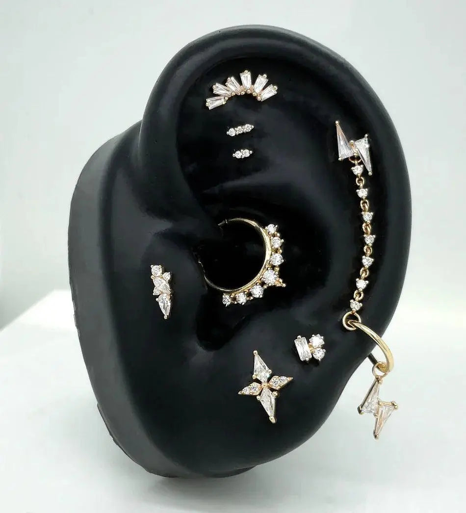 Buddha Jewelry - (Don't) Behave - Zircons blancs - Kawaii Place piercing