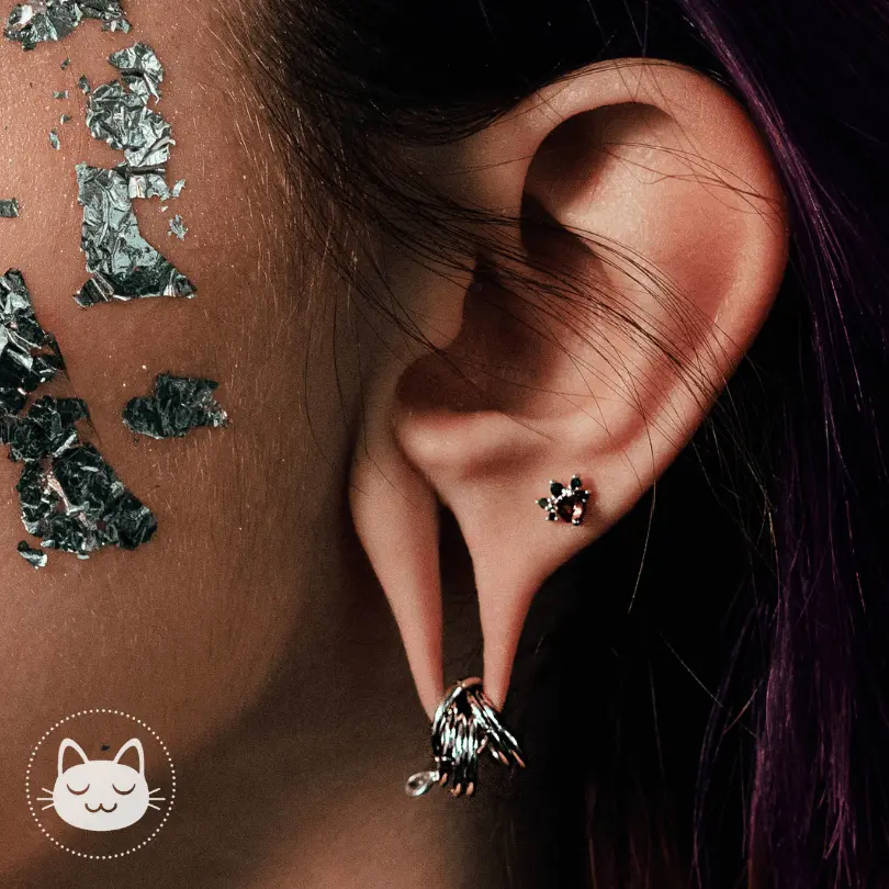 BVLA - Anaya Padparadscha - Saphir et Diamants noirs - Kawaii Place piercing