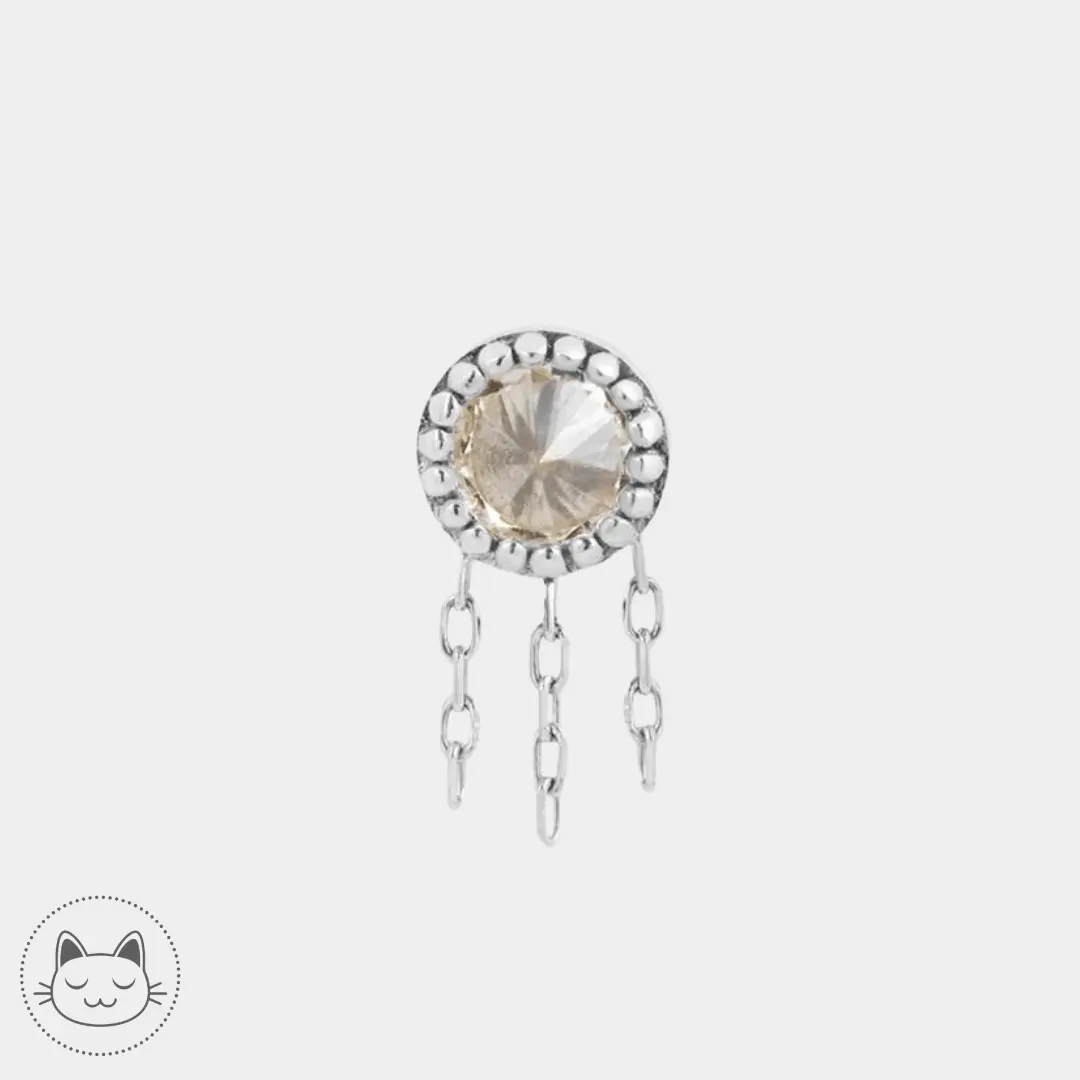 Buddha Jewelry - Rebel Rebel - Zircon Blanc - Kawaii Place piercing