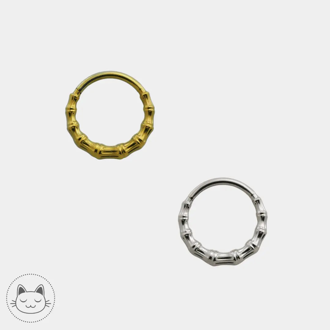 Anneau - Titane effet bambou - Kawaii Place piercing