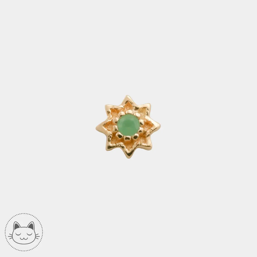 Naga - Estrella - Or jaune et Chysoprase - Kawaii Place piercing