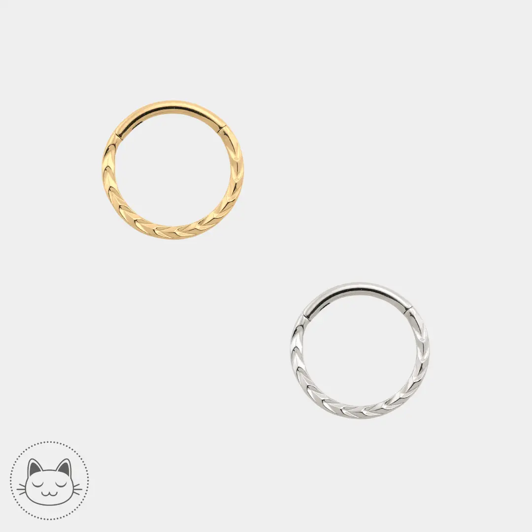 Anneau - Titane - Chevrons - Kawaii Place piercing