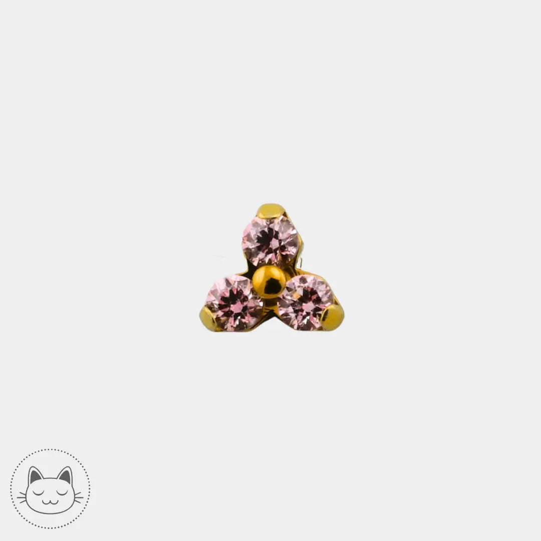 NeoMetal - Trinité - Zircon Rose. - Kawaii Place piercing