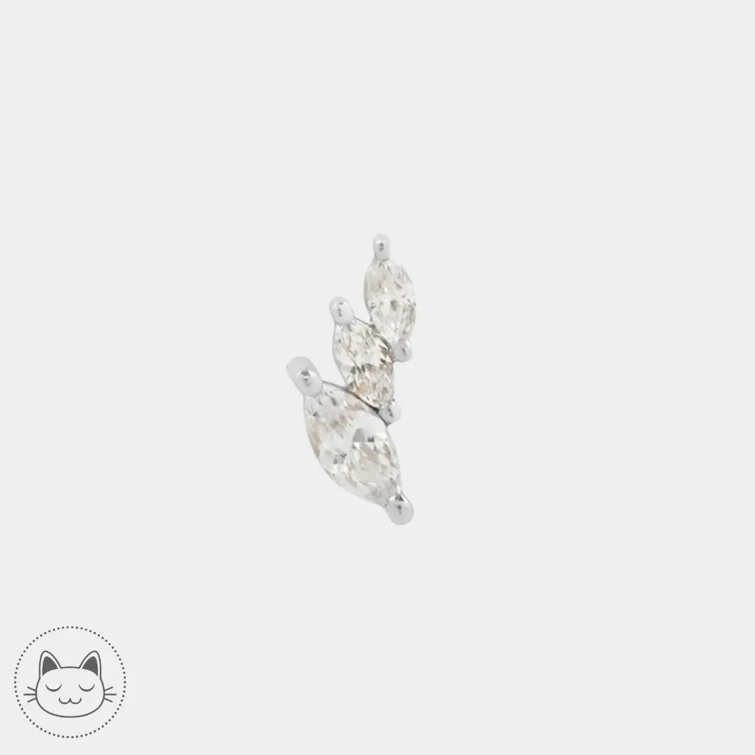 Buddha Jewelry - Multiplicity - Zircons Blancs. Kawaii Place piercing