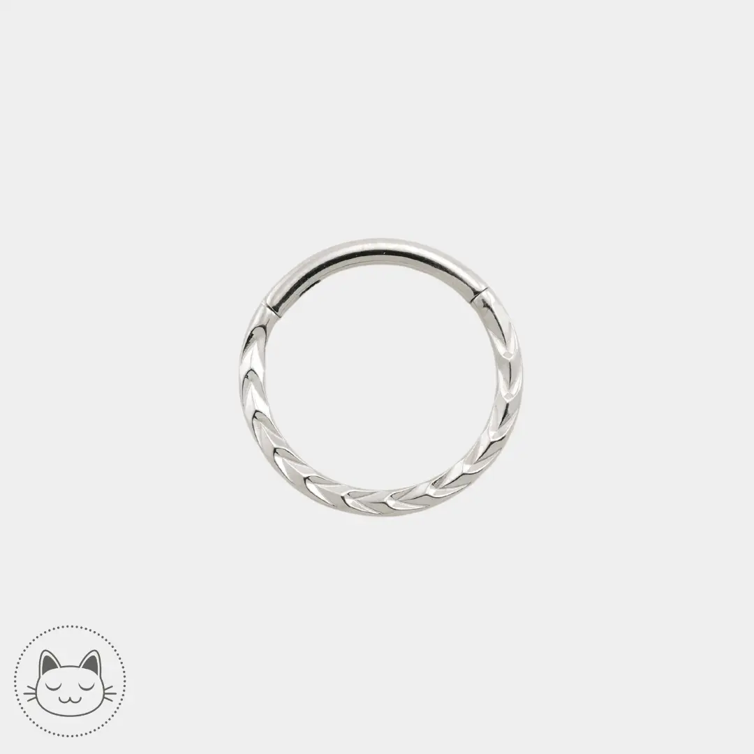 Anneau - Titane - Chevrons - Kawaii Place piercing