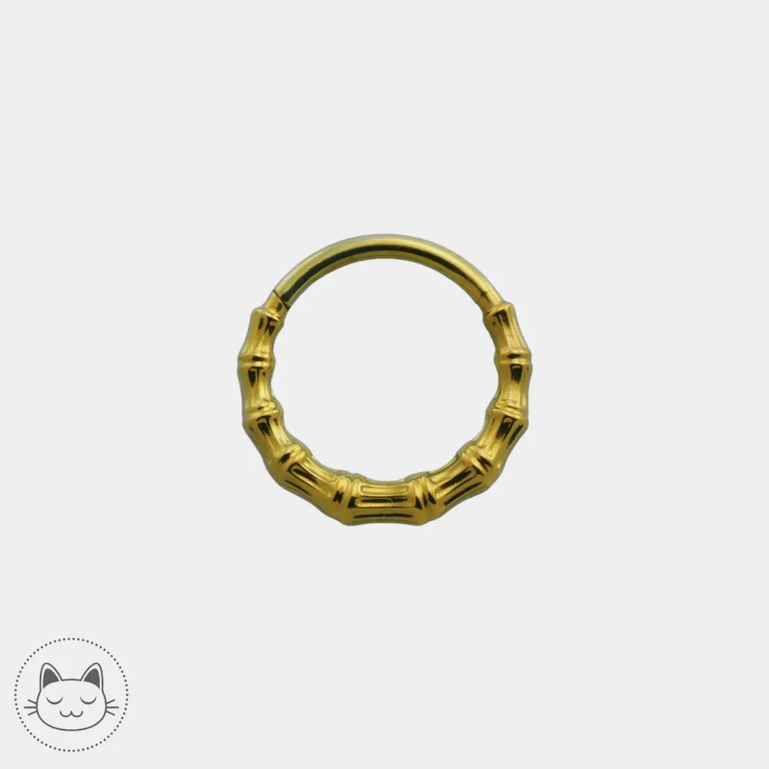 Anneau - Titane effet bambou - Kawaii Place piercing