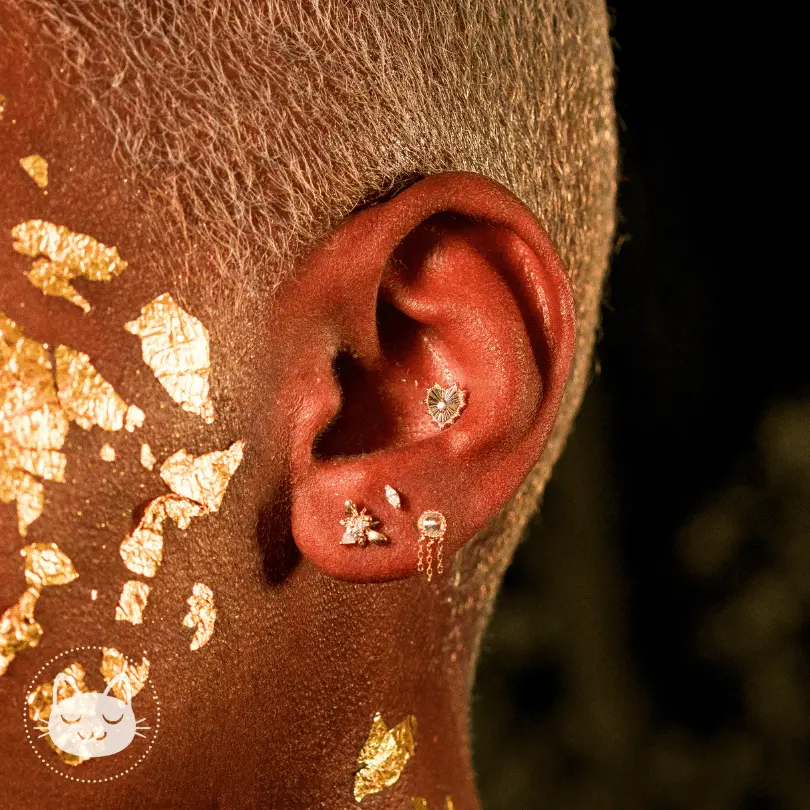 Buddha Jewelry - Bee Chic - Zircons Noirs - Kawaii Place piercing