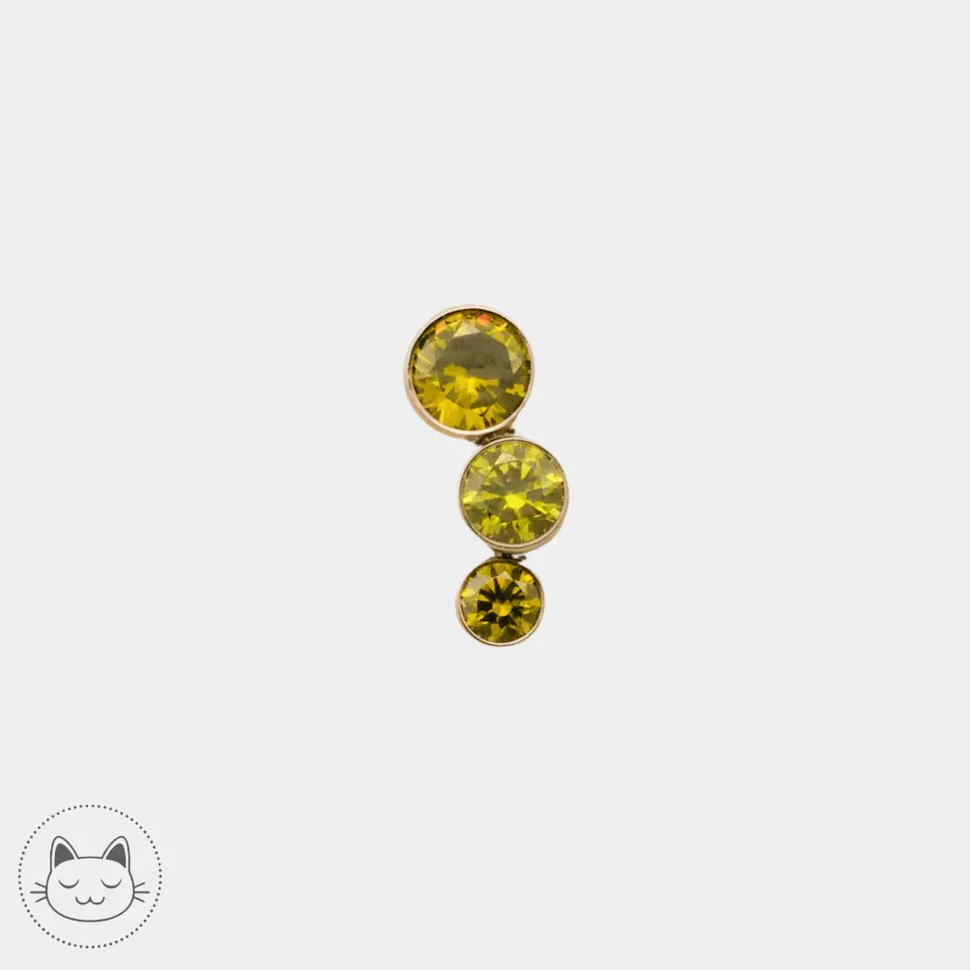 LeRoi -3t D jaune - Titane Kawaii Place piercing