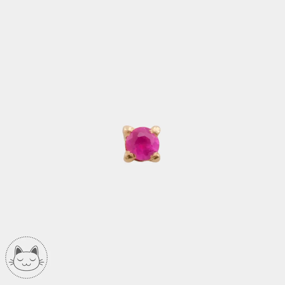 Naga - Gatsby - Or jaune et Rubis - Kawaii Place piercing