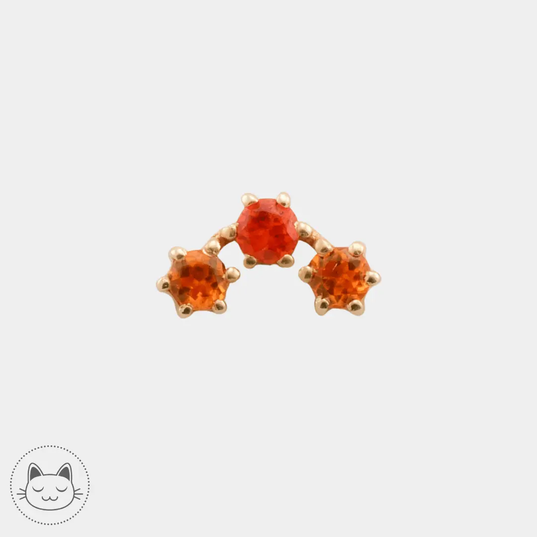 Naga - Rhapsody - Or jaune et Citrines - Kawaii Place piercing