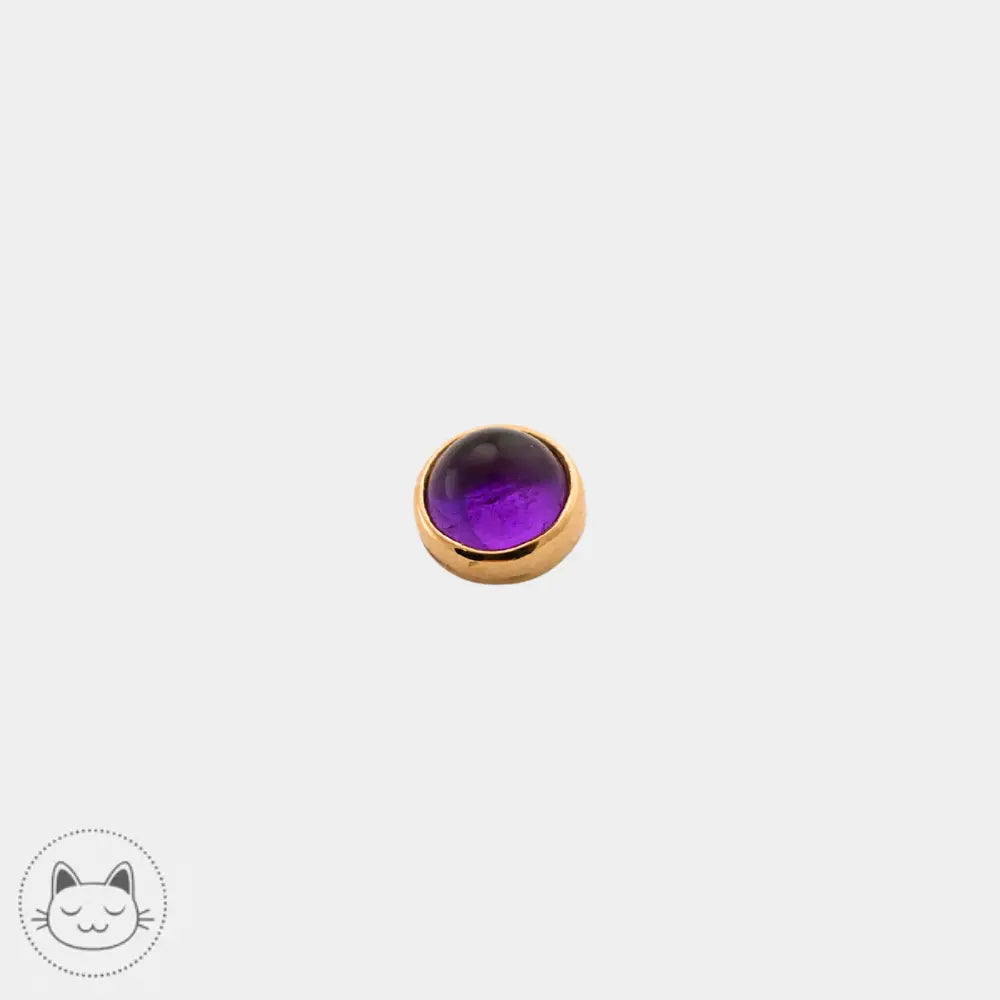 BVLA - Cabochon - Or jaune et améthyste