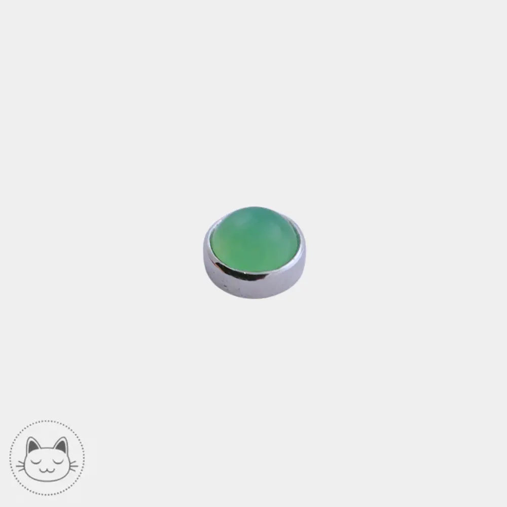 BVLA - Cabochon - Or blanc et Chrysoprase