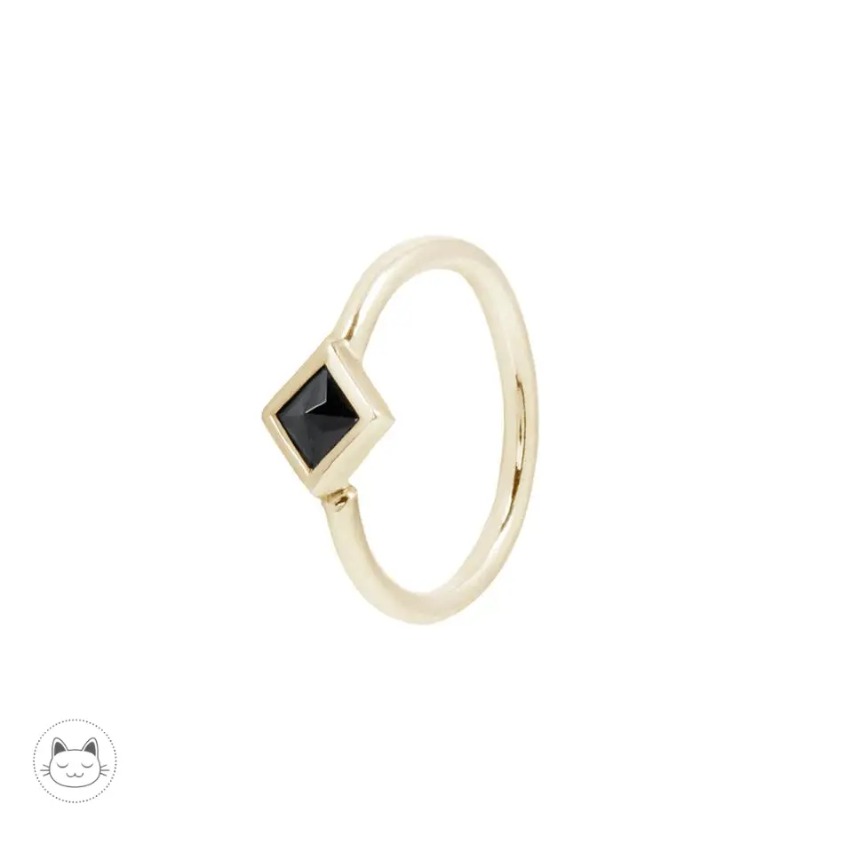 Buddha Jewelry - Mae - Spinelle noire - Kawaii Place piercing