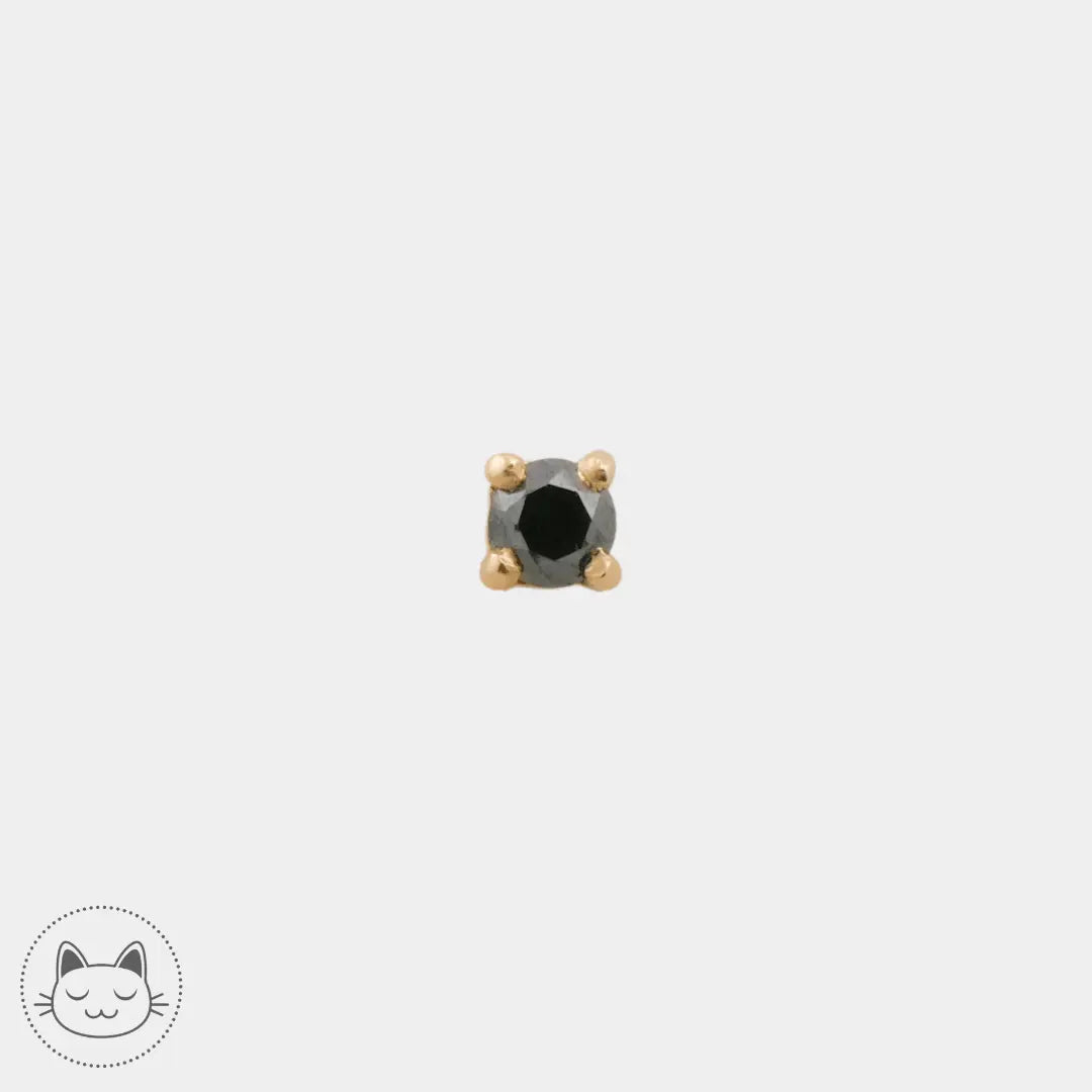 Naga - Gatsby - Or jaune et Diamant Noir - Kawaii Place piercing