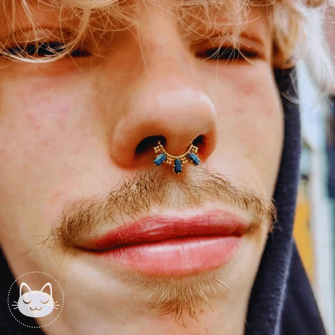 Sacred Symbols - C010 - Chrysoprase - Onyx - Zircon - Or jaune - Kawaii Place piercing