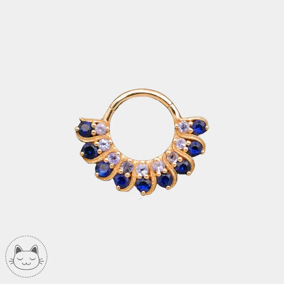Naga Jewelry - Hortense - Saphirs bleus et Tanzanites. Kawaii Place piercing